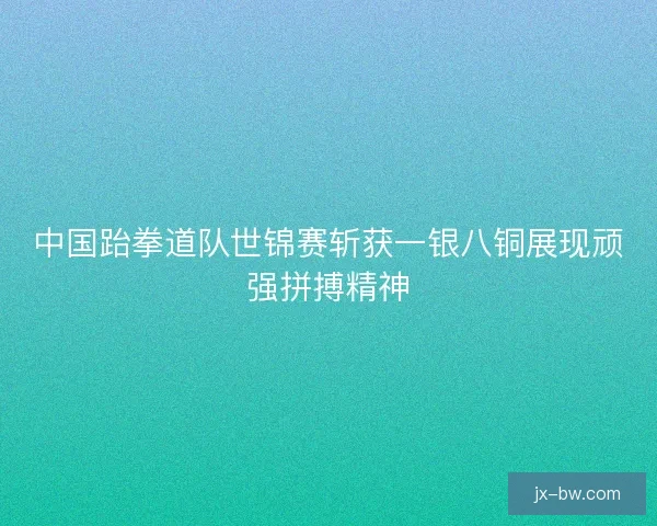 中国跆拳道队世锦赛斩获一银八铜展现顽强拼搏精神